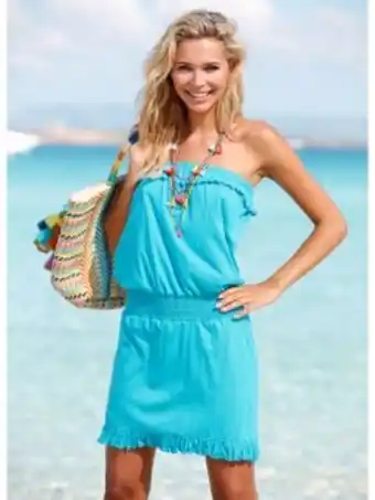 Venca Vestido de praia decote caicai promoção