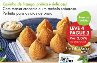 Pingo Doce Coxinha de Frango, prática e deliciosa promoção