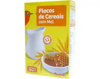 Auchan Flocos cereais auchan c/mel 300 g promoção