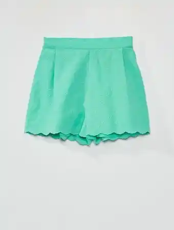 Kiabi Calções em popelina com folhos promoção