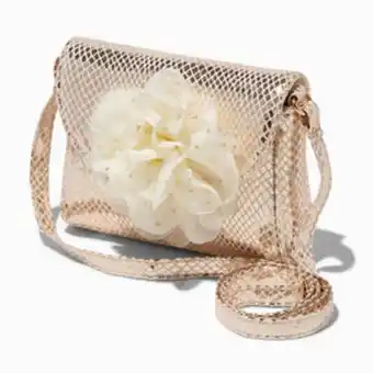 Claire's Claire's club silver flower crossbody bag promoção