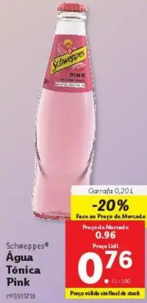 Lidl Bebidas schweppes promoção