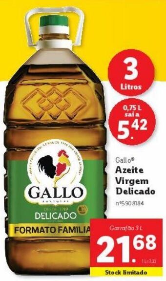Lidl Azeite gallo promoção