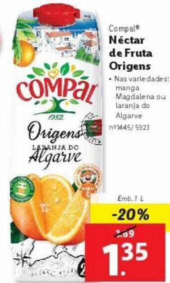 Lidl Néctar compal promoção