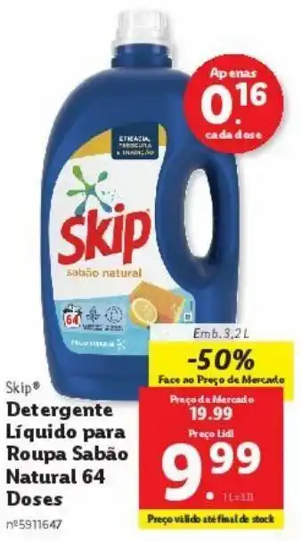 Lidl Detergente skip promoção
