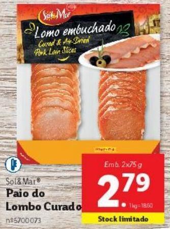 Lidl Lombo de porco promoção