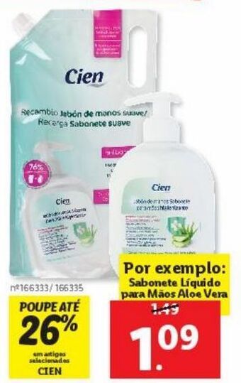 Lidl Sabonete de mãos cien promoção