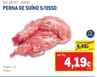 Makro PERNA DE SUÍNO S/OSSO promoção
