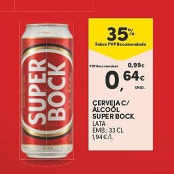 Continente CERVEJA C/ ALCOÓL SUPER BOCK LATA EMB: 33 CL promoção