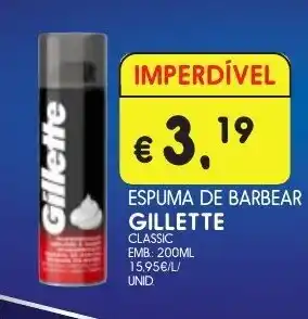 ESPUMA DE BARBEAR GILLETTE CLASSIC EMB: 200ML