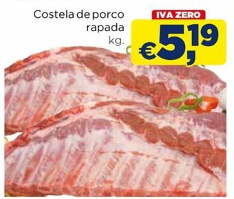 Bolama Costela de porco rapada kg. promoção