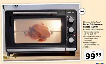 Lidl Forno elétrico silvercrest promoção