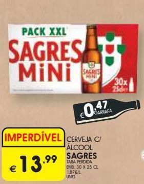 Cerveja sagres mini