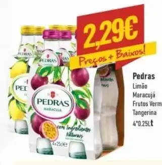 Água com sabor pedras