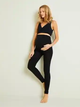 Leggings, para grávida - preto escuro liso