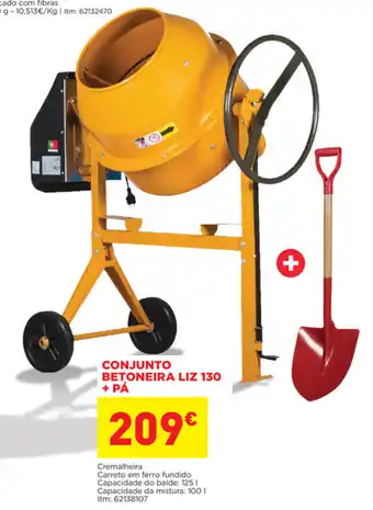 Bricomarché Conjunto Betoneira Liz 130 + Pá promoção