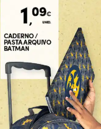 Continente Caderno/Pasta Arquivo Batman promoção