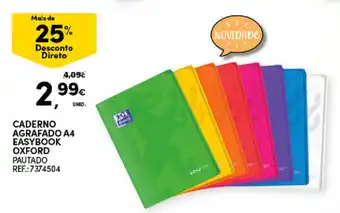 Continente Caderno Agrafado A4 Easybook Oxford promoção