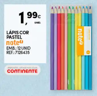 Continente Lápis cor Pastel promoção