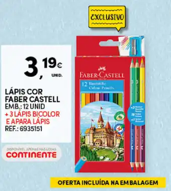 Continente Lápis cor Faber Castell promoção