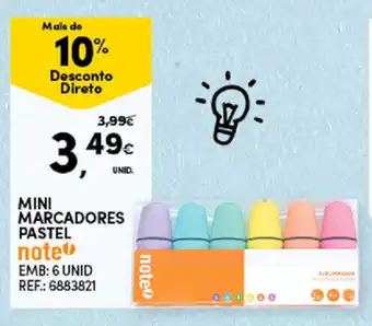 Continente Mini Marcadores Pastel promoção