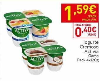 Recheio Iogurte activia promoção