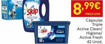 Recheio Detergente em cápsulas skip promoção