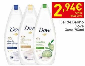 Recheio Gel de banho dove promoção