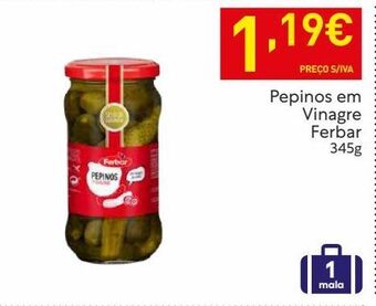 Recheio Pepinos ferbar promoção