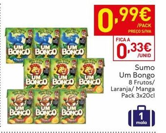 Recheio Sumo um bongo promoção