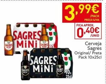 Recheio Cerveja sagres mini promoção