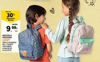 Continente Mochila Pequena note Space/Rainbow promoção