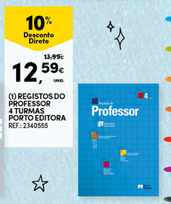 Continente Registos do Professor 4 Turmas Porto Editora promoção