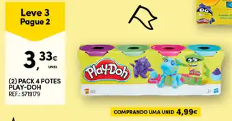 Continente Pack 4-Potes Play-Doh promoção