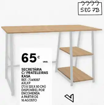 Secretária C/ Prateleiras Kasa