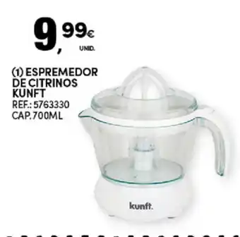 Continente Espremedor de Citrinos Kunft promoção