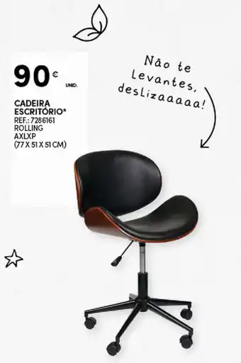 Continente Cadeira Escritório 77x51x51cm promoção