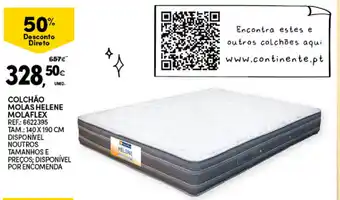 Continente Colchão Molas Helene Molaflex promoção
