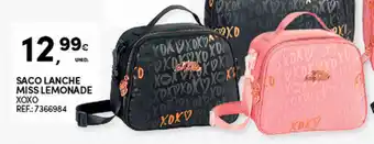 Continente Saco Lanche Miss Lemonade Xoxo promoção