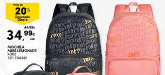 Continente Mochila Miss Lemonade Xoxo promoção