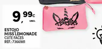 Continente Estojo Miss Lemonade Cute Faces promoção