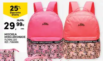 Continente Mochila Miss Lemonade Floral Leo promoção