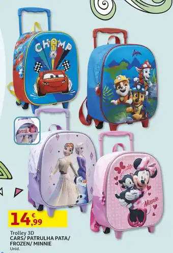 Trolley 3D Cars/Patrulha Pata/Frozen/Minnie