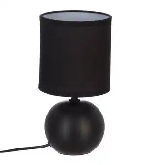 Hôma Candeeiro de mesa timeo com bola em cerâmica preto mate promoção