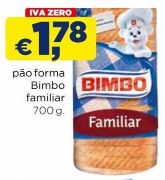 Bolama pão forma Bimbo familiar 700g promoção