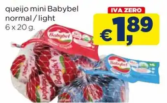 Bolama queijo mini Babybel normal/light 6 x 20g promoção