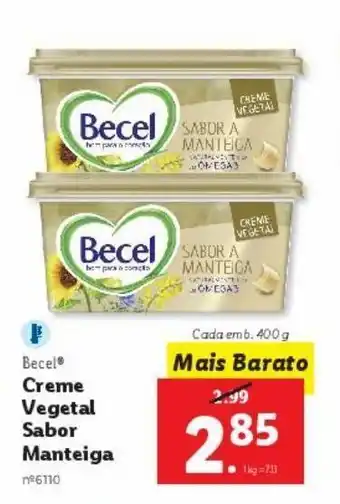 Lidl Margarina vegetal becel promoção