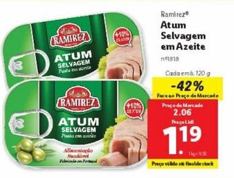 Lidl Atum em azeite ramirez promoção