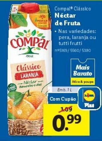 Lidl Néctar compal promoção