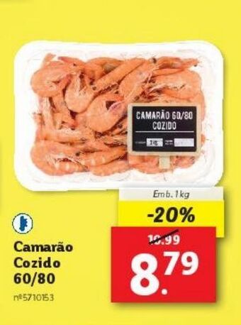 Lidl Camarão cozido promoção